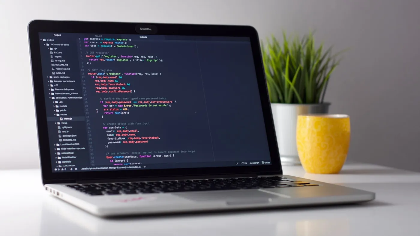 Laptop used for a business website speed audit and testing