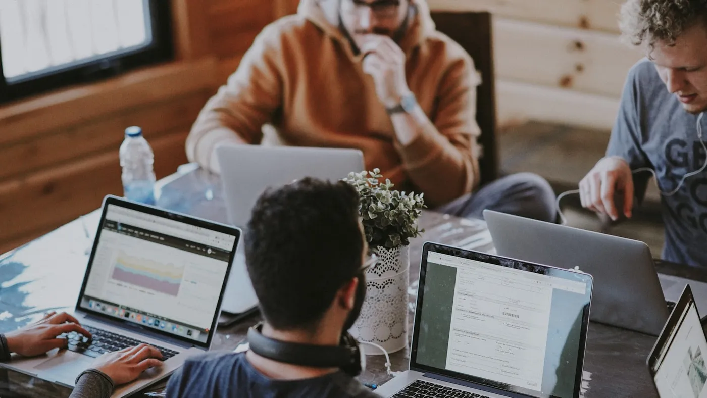 Business team preparing questions for a web design agency interview