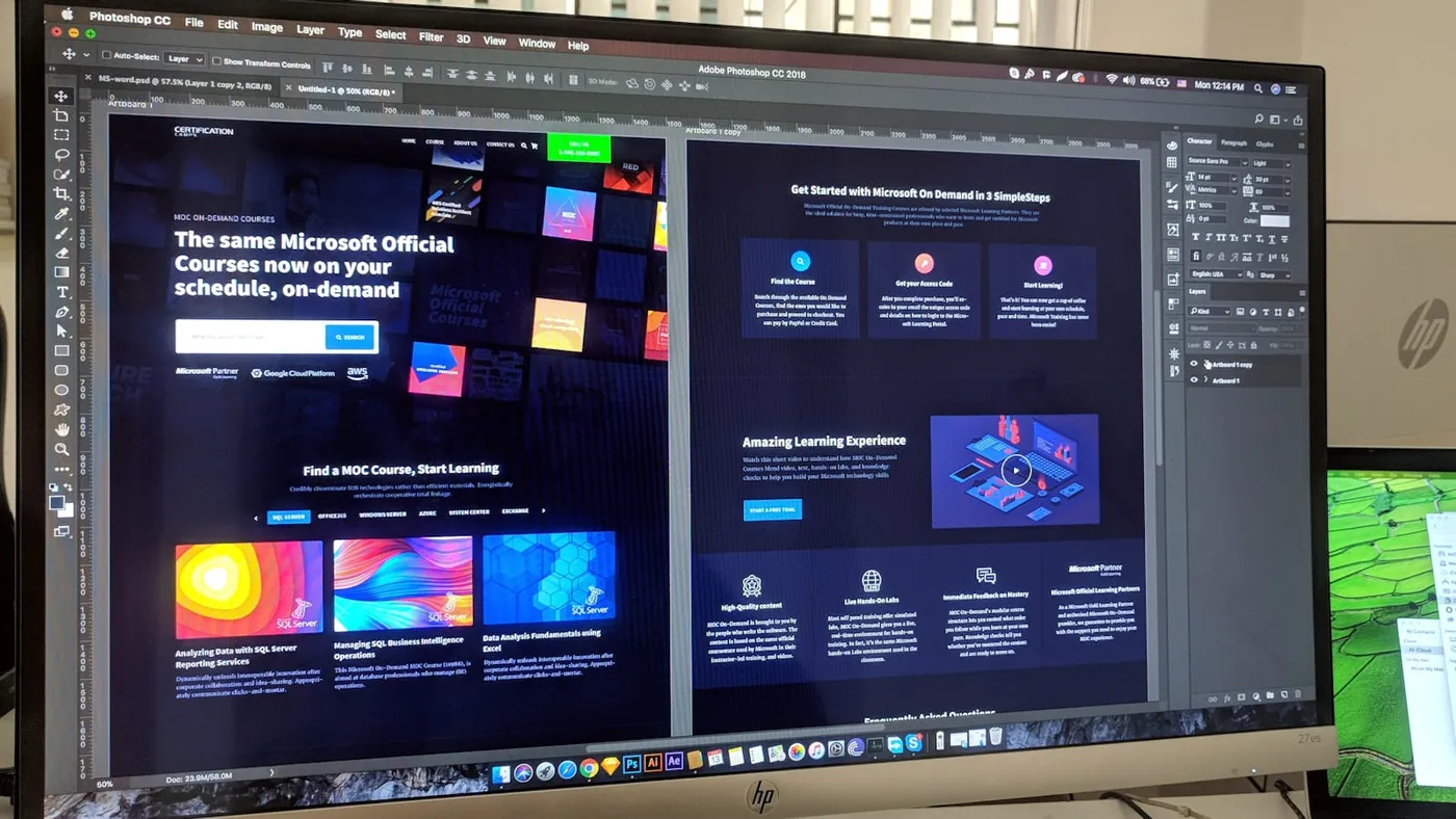 Team workshop focused on service website strategy and conversion improvements